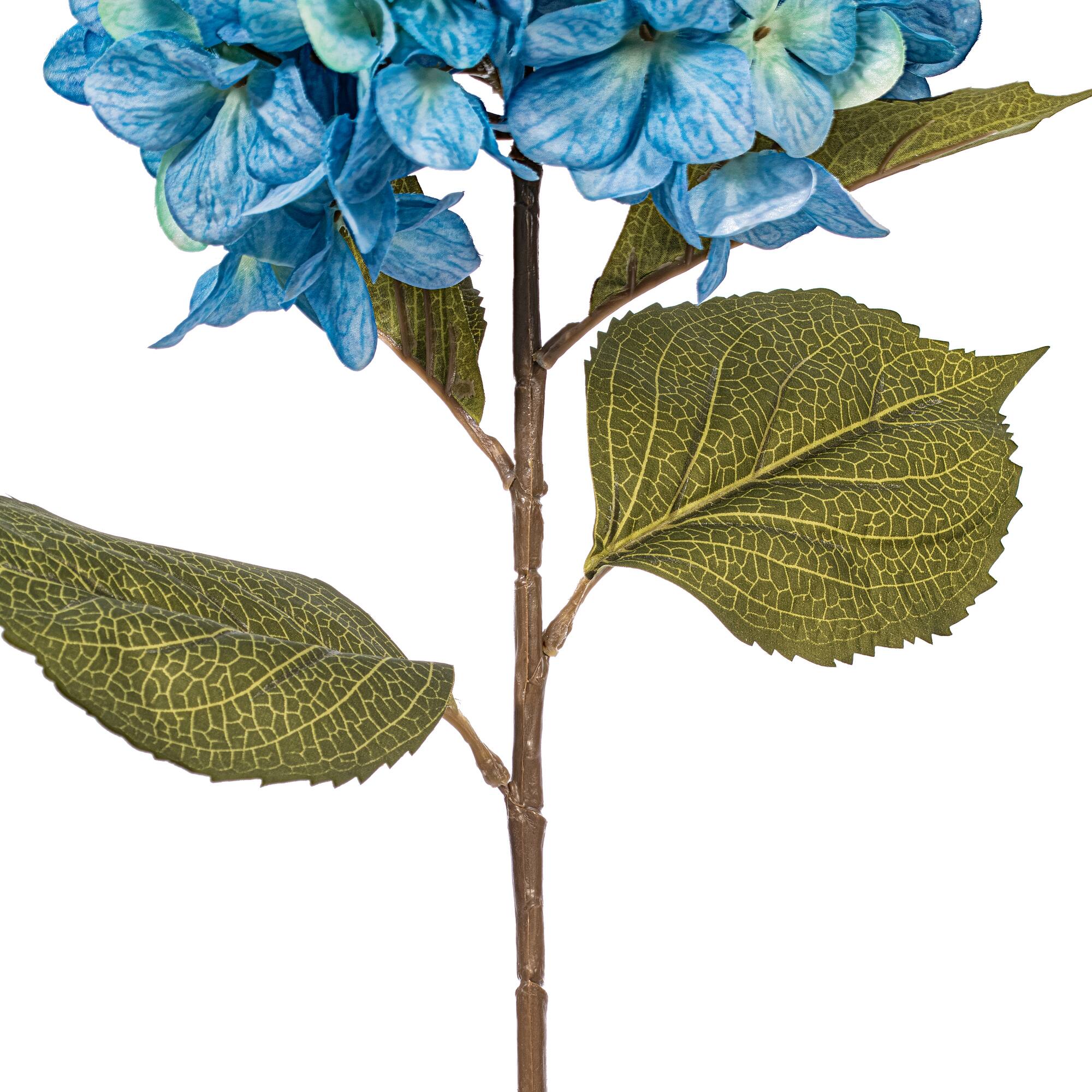 32.5" Blue Hydrangea Stems, 3ct.